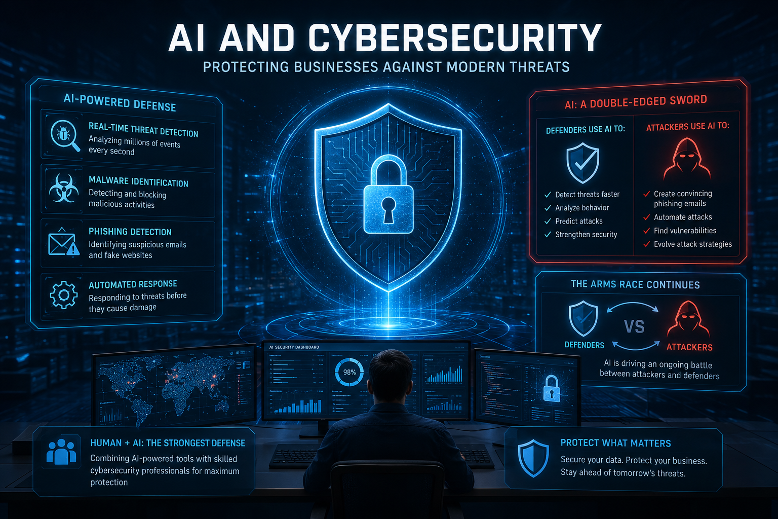 AI and Cybersecurity: Protecting Businesses Against Modern Threats